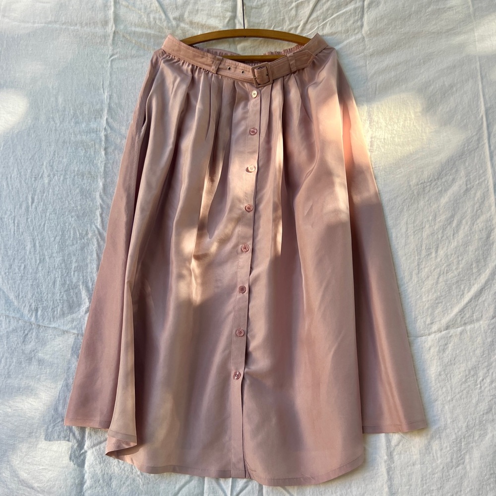 Silk Dusty Pink Skirt